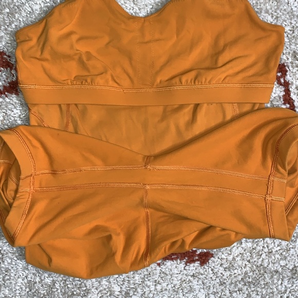 Lululemon- Sz 10&14- Autumn Orange- Align 8” Onesie Tank Top- Double Lined - Picture 15 of 15